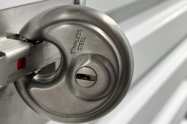 Storage unit padlock — non-destructive entry, Brunswick GA